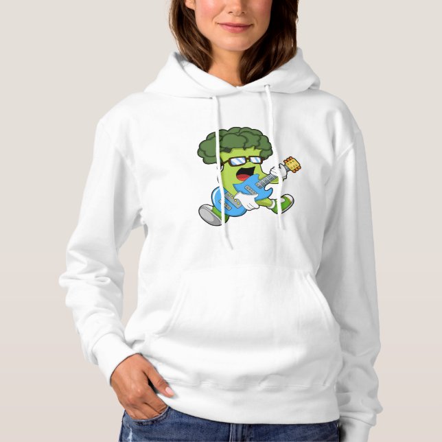 Camiseta Broccoli como músico com guitarra (Frente)
