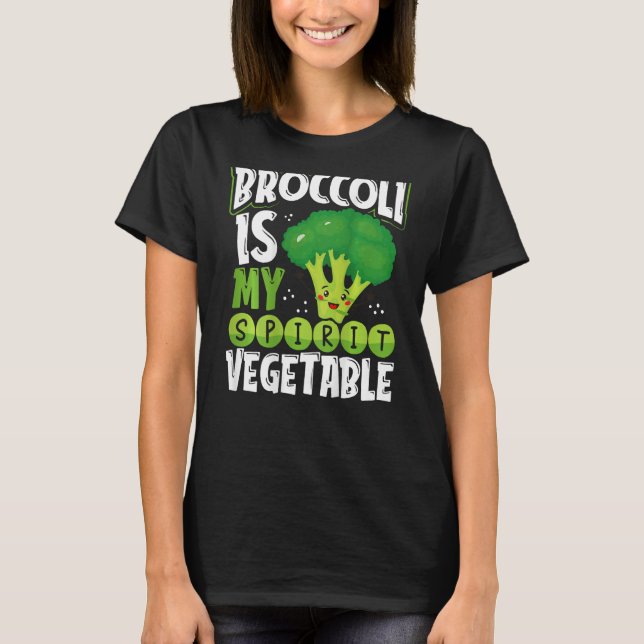Camiseta Broccoli Is My Spirit Vegetable Backprint Vegetabl (Frente)