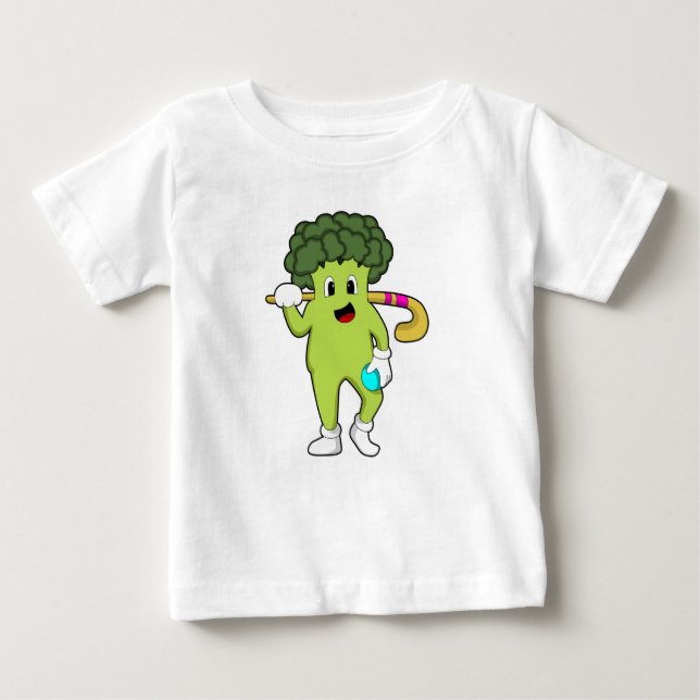 Camiseta Broccoli no Hockey com taco de Hóquei (Frente)