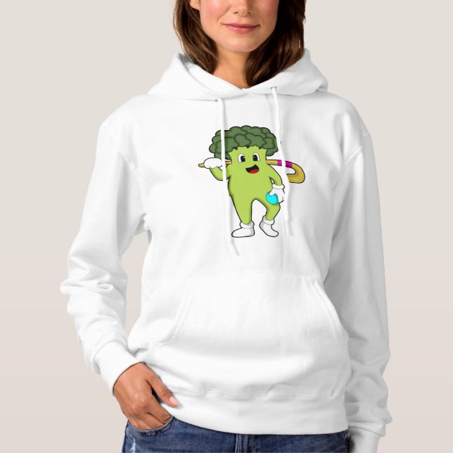 Camiseta Broccoli no Hockey com taco de Hóquei (Frente)