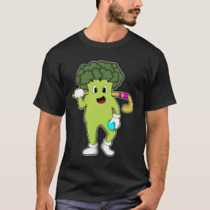 Camiseta Broccoli no Hockey com taco de Hóquei