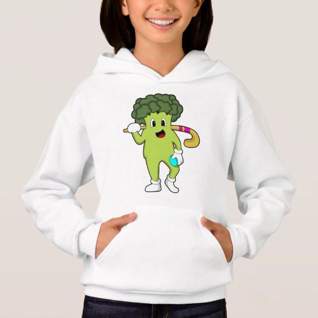 Camiseta Broccoli no Hockey com taco de Hóquei (Frente)