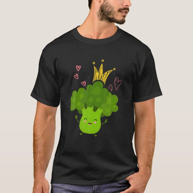 Camiseta Broccoli Queen Funny Broccoli Vegan Vegetaria (Frente)