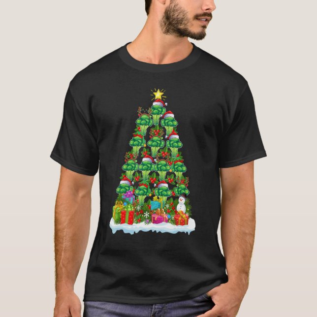 Camiseta Broccoli   Xmas Holiday   Broccoli Christmas Tree (Frente)