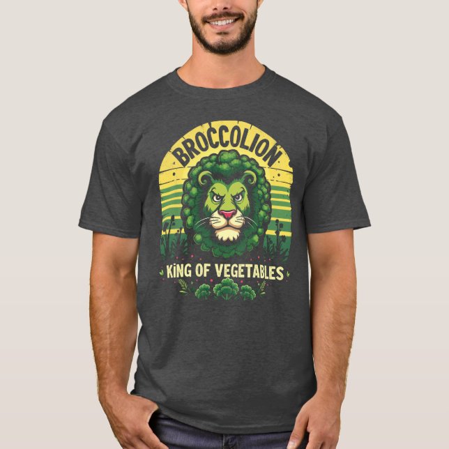 Camiseta Broccolion Funny Lion Broccoli Hybrid Retro (Frente)