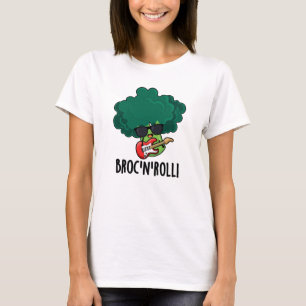 Camiseta Brock n Roll Funny Veggie Broccoli Pun