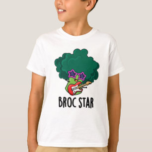Camiseta Brock Star Funny Brocolli Rock Star