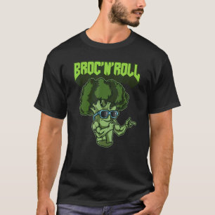 Camiseta Broc'n'roll Veggie Vegano Vegetariano Brócolis