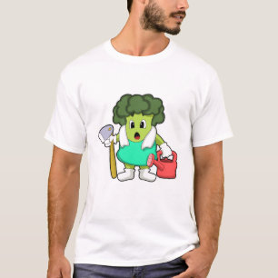 Camiseta Brócolis como Agricultor com lata