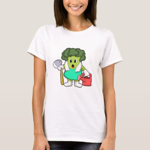 Camiseta Brócolis como Agricultor com lata