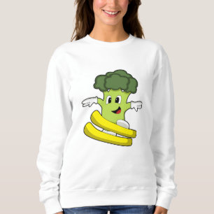 Camiseta Brócolis como Esquiador com Esqui