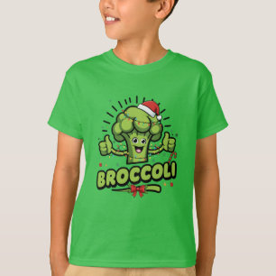 Camiseta Brócolis Crianças de Natal Engraçado Broccoli Todl