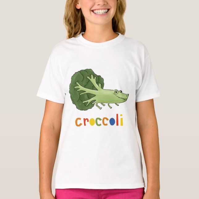 Camiseta brócolis crocodilo (Frente)