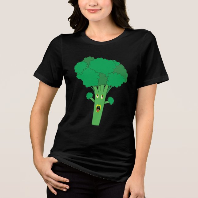 Camiseta Brócolis Engraçado Vegetal (Frente)