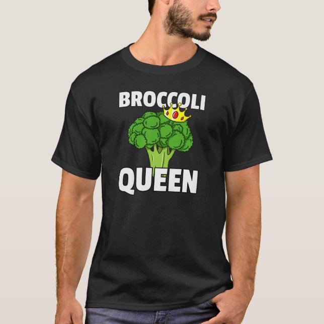 Camiseta Brócolis Rainha Presente Para Um Frato Vegetal (Frente)