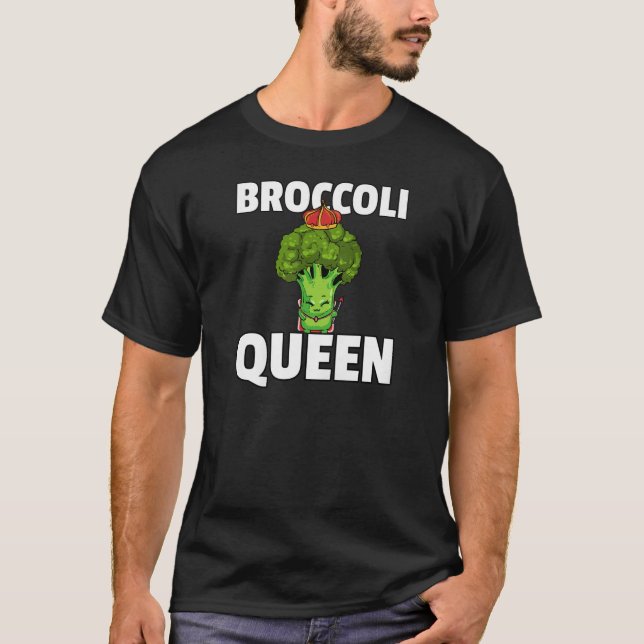 Camiseta Brócolis Rainha Presente Para Um Frato Vegetal (Frente)