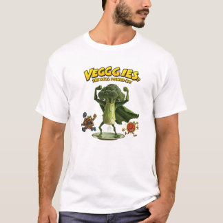Camiseta Brócolis Super-herói Legumes Poder