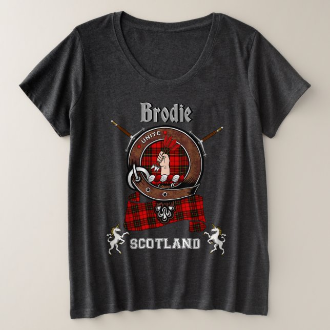 Camiseta Brodie Clan Crachá Women's (Frente do Design)