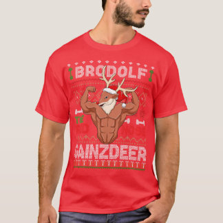 Camiseta Brodolf The Red Nose Gainzdeer Gym Ugly Christmas