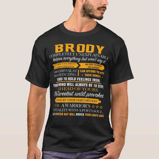 Camiseta Brody completamente inexplicável (Frente)