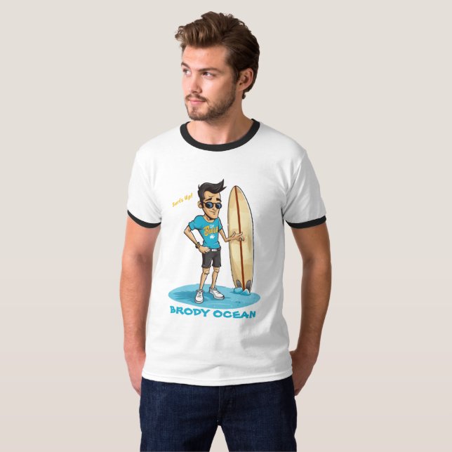 Camiseta Brody Ocean Wavecrest (Frente Completa)
