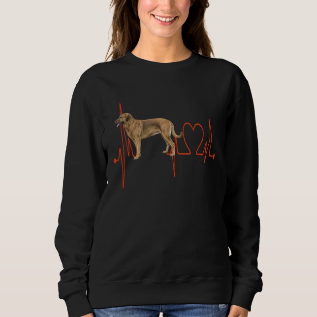 Camiseta Broholmer Dog Heartbeat EKG My Dogs Are My Cardio (Frente)