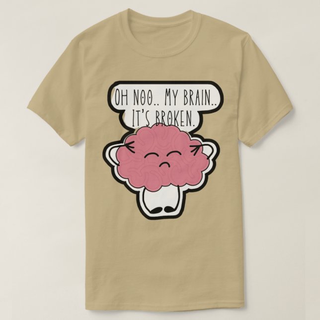 Camiseta Broken brain (Frente do Design)