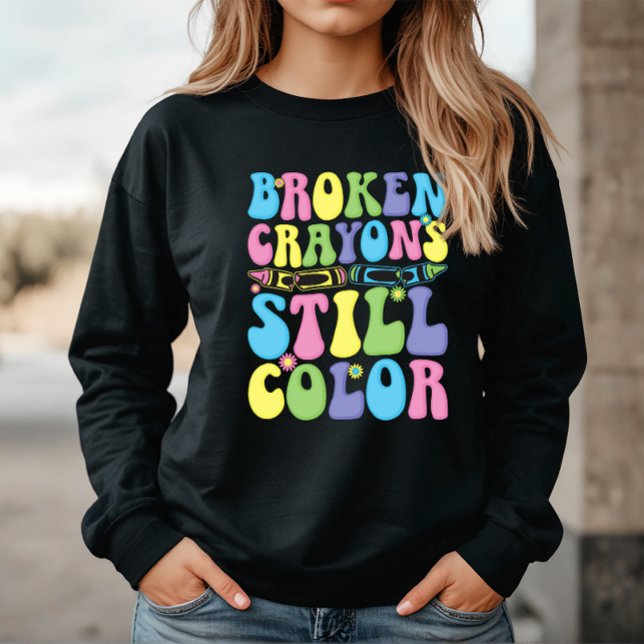 Camiseta Broken Crayons Still Color Mental Health (Criador carregado)