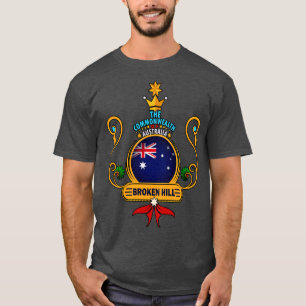 Camiseta Broken Hill town Ouro australiano Flag Souvenir