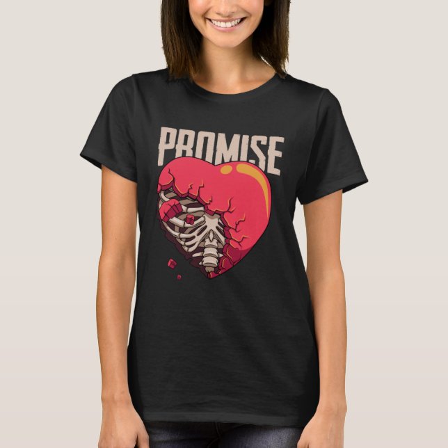 Camiseta Broken Promise Broken Heart Rib Cage Sad Emo Break (Frente)
