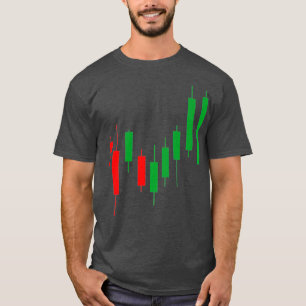 Camiseta Broker de pulsação de pulsação Candlestick do 