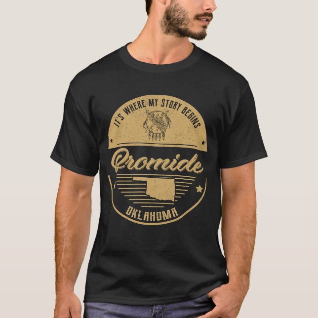 Camiseta Bromide Oklahoma É onde minha história começa (Frente)
