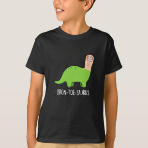 Camiseta Bron-toe-saurus Funny Dinossaur Pun Dark BG