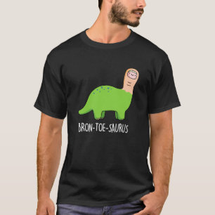 Camiseta Bron-toe-saurus Funny Dinossaur Pun Dark BG