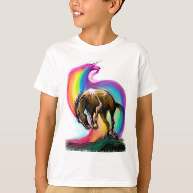 Camiseta Bronco Unicorn Rainbow (Frente)