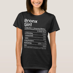 Camiseta BRONX GIRL NY NEW YORK Funny City Home Raízes EUA 