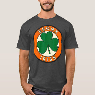 Camiseta Bronx New York - Símbolo do Círculo Shamrock Irl