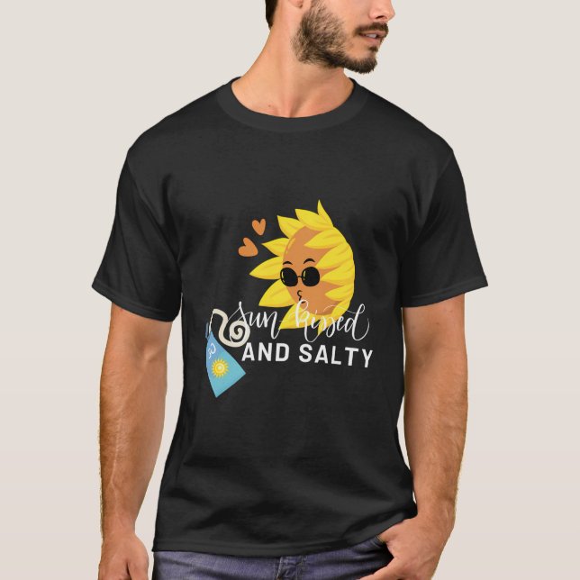 Camiseta Bronzado E Salgado Clima Sem Cuidado E Relaxado De (Frente)