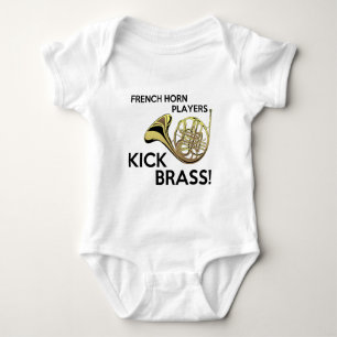 Camiseta Bronze do pontapé dos jogadores de trompa frances
