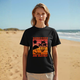 Camiseta Bronzeado e Abençoado   Vibrações Positivas de Ver