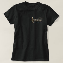 Camiseta Bronzeamento por pulverização de pintura marrom