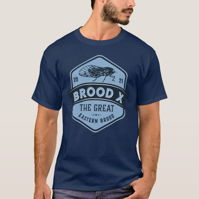 Camiseta Brood X Cicadas O Excelente De Azul De Sangue Orie (Frente)