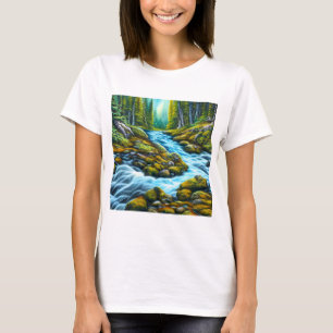 Camiseta Brook de borbulhamento de natureza mágica