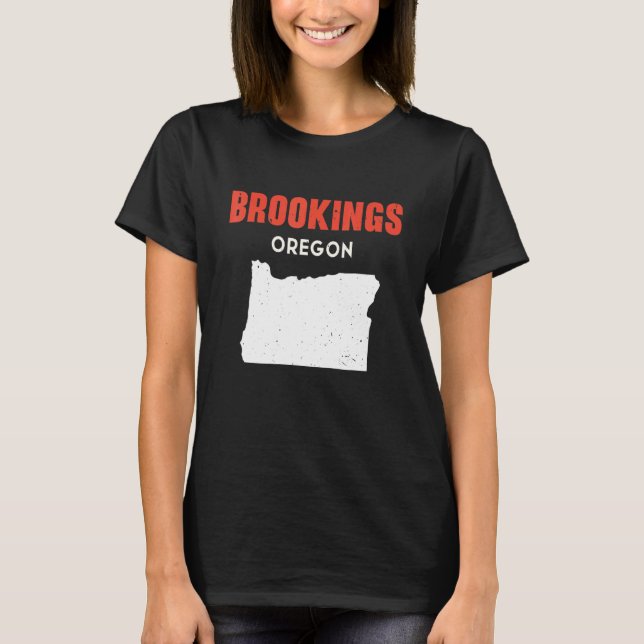Camiseta Brookings Oregon Estados Unidos Viagem da América (Frente)