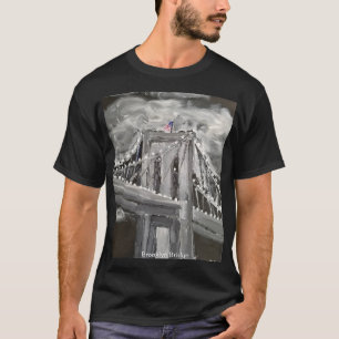 Camiseta Brooklyn Bridge, Preto-Branco