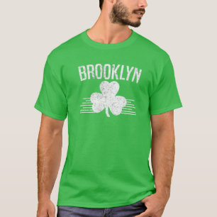 Camiseta Brooklyn Irish Dia de São Patrício Shamrock Lucky
