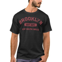 Brooklyn NSW 1884 Design Vintage Vermelho Preto
