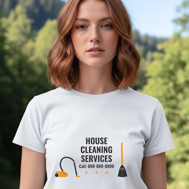 Camiseta Broom & Vacuum - Serviços de limpeza de casas (Broom & Vacuum - House Cleaning Services Tri-Blend Shirt)