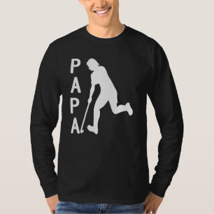 Camiseta Broomball Sports Player Pai Broomball Papa