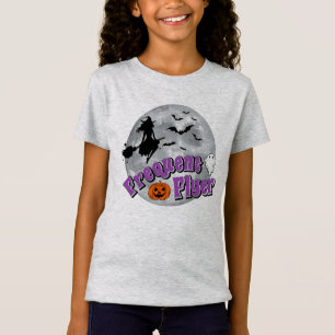 Camiseta Broomstick ambulante de bruxa do Dia das Bruxas Fr